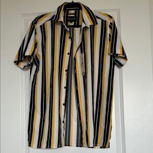 Drill Clothing Company Black and Yellow Striped Men's Shirt